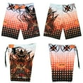 thumbnail image 6 of Mens Bañador Mens Casual Swim Trunks Quick Dry Printed Summer Beach Shorts Drawstring with Elastic Waist and Pockets, 6 of 6