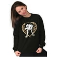 thumbnail image 4 of Betty Boop Leopard Print Heart Women Crewneck Sweatshirt Brisco Brands S, 4 of 5