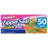 POWERHOUSE 92793-3 Snack Bags, Zipper Seal, 6.5 x 3.25-In., 50-Ct. - Quantity 24
