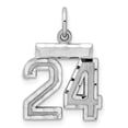 thumbnail image 1 of FB Jewels Sterling Silver Rhodium-plated Small #24 Charm, 1 of 2