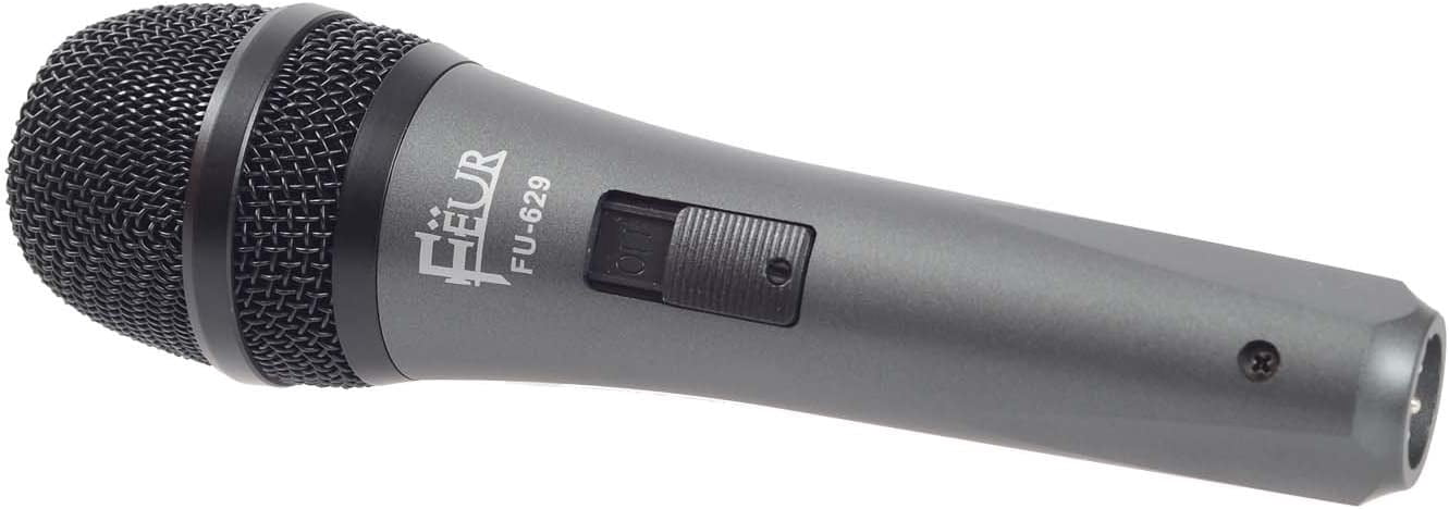 Feur Professional Dynamic Microphone - Cardioid Vocal Handheld - On/Off Switch, Heavy-Duty Aluminum Body
