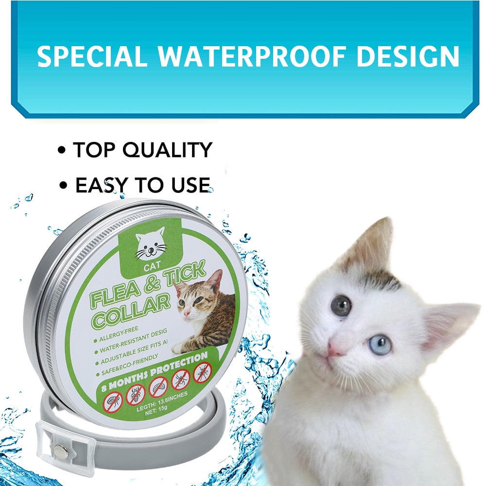 Cats Flea and Tick Collar Natural Essential Oil Adjustable Waterproof 8