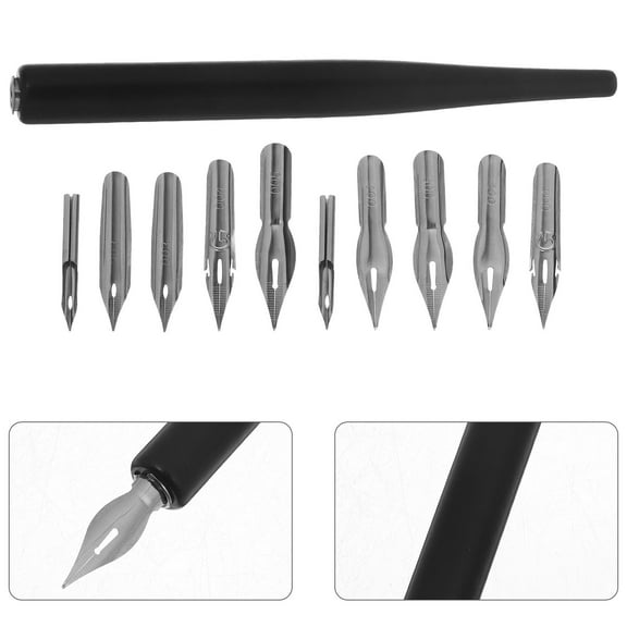 NIAIZEK Wooden Dip Pen Set with Assorted Colors, Precision Handles for Professional and Drawing Use