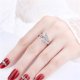thumbnail image 3 of Fiudx Anillo de Circonita Cúbica, Elegante Banda Ajustable, Elegante Diseño de Aleación, Ajuste Cómodo, Regalo Perfecto para Cualquier Ocasión, para Hombres, Mujeres y Adolescentes, Expresión Signifi, 3 of 6