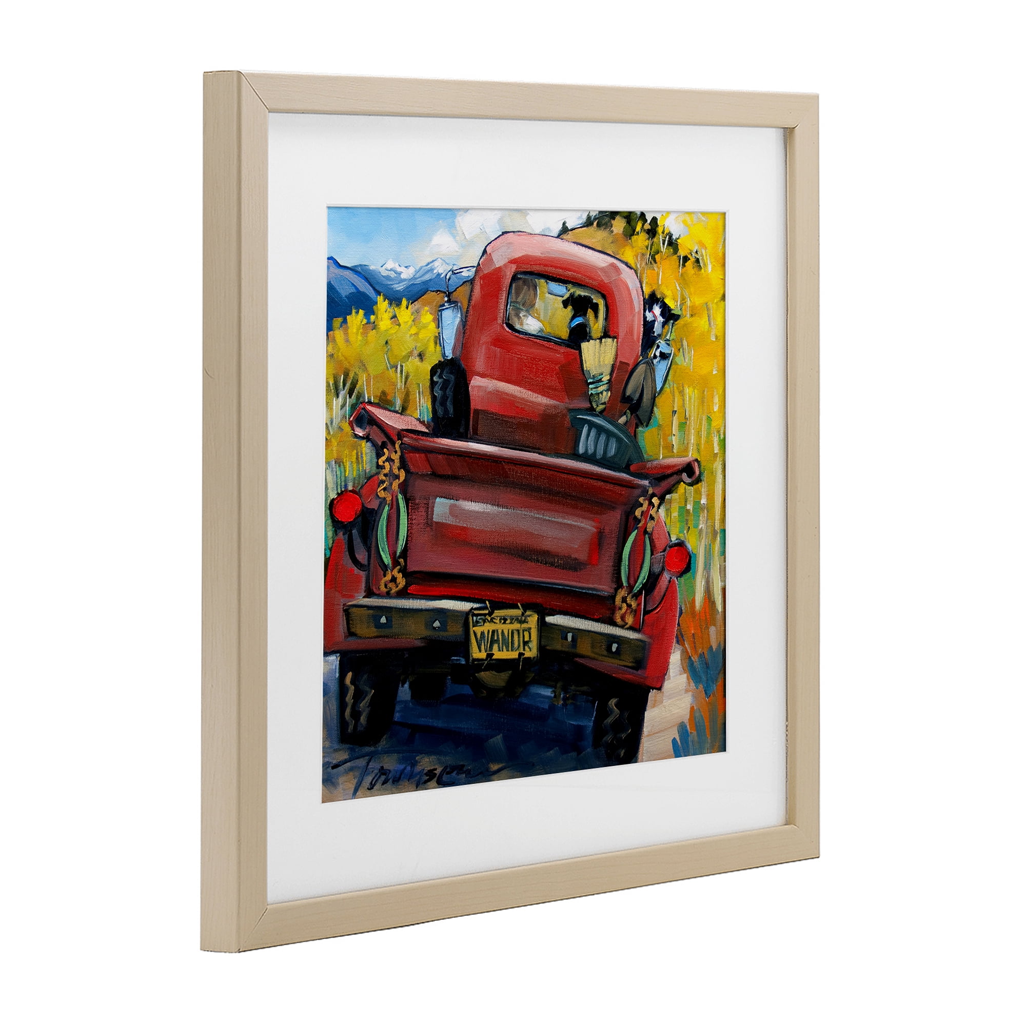 Stupell Industries Wander Truck Through Wheat Grass Birch Framed Print Under Glass, design by CR Townsend
