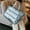 Blue BU, variant on WIZUTIZ Yoga Fitness Bag Travel Bag Dry Wet Water Proof Swimming Bag Hand Shoulder Travel Duffel Bag Womens Handbags Shoulder Bags Solid Bags Water Resistant With Inner Pocket Bag Silver