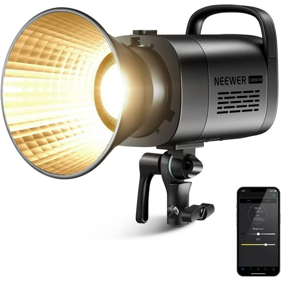 Neewer CB60B 70W LED Light - Bi-Color 2700K-6500K, CRI97 , Bowens Mount, APP/2.4G Control