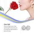thumbnail image 4 of 1 Pair Ladies Ear Stud Stainless Steel Floral 12mm Reusable Removable Earring Parties Jewelry Festival Christmas Gift Type 21, 4 of 7