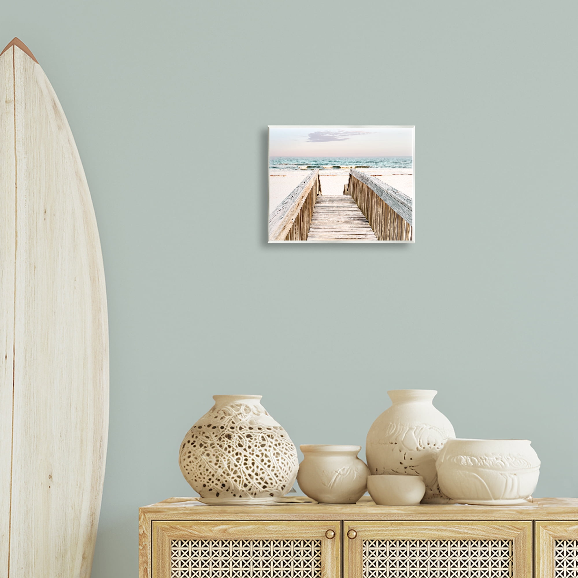 Stupell Industries Steps to Beach Shore Nautical & Beach Photography Unframed Art Print Wall Art, 14 x 11
