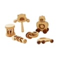 thumbnail image 3 of 6 piezas de juguetes de madera para bebés, sonajero de anillo, juego de sonajeros de madera para educación temprana, juguetes de agarre para bebés,, 3 of 9