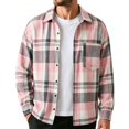 thumbnail image 2 of Cmfcve Men's and Big Men's Long Sleeve Plaid Shirts Fashion Casual Loose Fit Button Down Shirts, 2 of 6