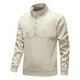 thumbnail image 2 of pstuiky Camisas de invierno de manga larga para hombre, Blusa/camisa de moda para hombre, de color liso, con cuello alto, cremallera y manga larga top de hombre l, 2 of 7