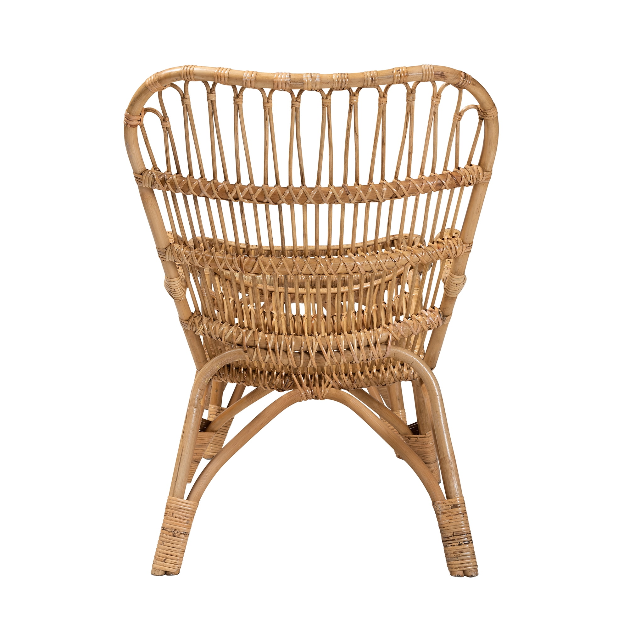 Baxton Studio Earvin Rattan BOHO Living Room Sets, 2-Piece, Natural Brown