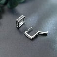 thumbnail image 2 of QQTDFG Square Hoop 925 Sterling Silver CZ Small Huggie Earrings A1843-default, 2 of 5