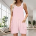 thumbnail image 3 of 2DXuixsh Combinaison Femme Couleur Unie Mode Décontractée Bretelles Courtes Combinaison Décontractée Vêtements Femme Rd1 Taille TG, 3 of 3