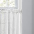 thumbnail image 3 of Ellis Curtain Cotton Voile 1.5" Rod Pocket Tailored Tier Pair for Windows 80" x 36" White, 3 of 5
