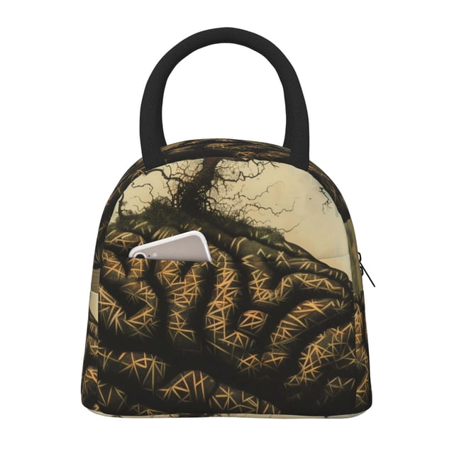 Balery Surreal Brain Tree Bolsa de Almuerzo para Mujeres, Caja de Almuerzo, Bolsa de Almuerzo Pequeña Impermeable, Tote de Almuerzo Reutilizable con Gran Capacidad