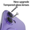 thumbnail image 3 of Feishell Fit for iPhone 16 Plus Magnetic Case Compatible with Magsafe,Shockproof Slim Invisible Ring Holder Kickstand Support Car Mount Camera Lens Film Protection Phone Case,Darkpurple, 3 of 7