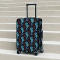 thumbnail image 2 of Lsque Blue Seahorse Printed Luggage Cover, Travel Luggage Protector,Scratch and Dirt Resistant, Fits 18-32 Inch Luggage - X-Large, 2 of 9