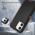 thumbnail image 4 of I-HONVA Compatible with iPhone 12/iPhone 12 Pro Case,3-Layer Military Grade Drop Protection Anti-Slip Bumper Rugged Shockproof Dustproof Protection 6.1 inch Phone Case,Black Orange, 4 of 7