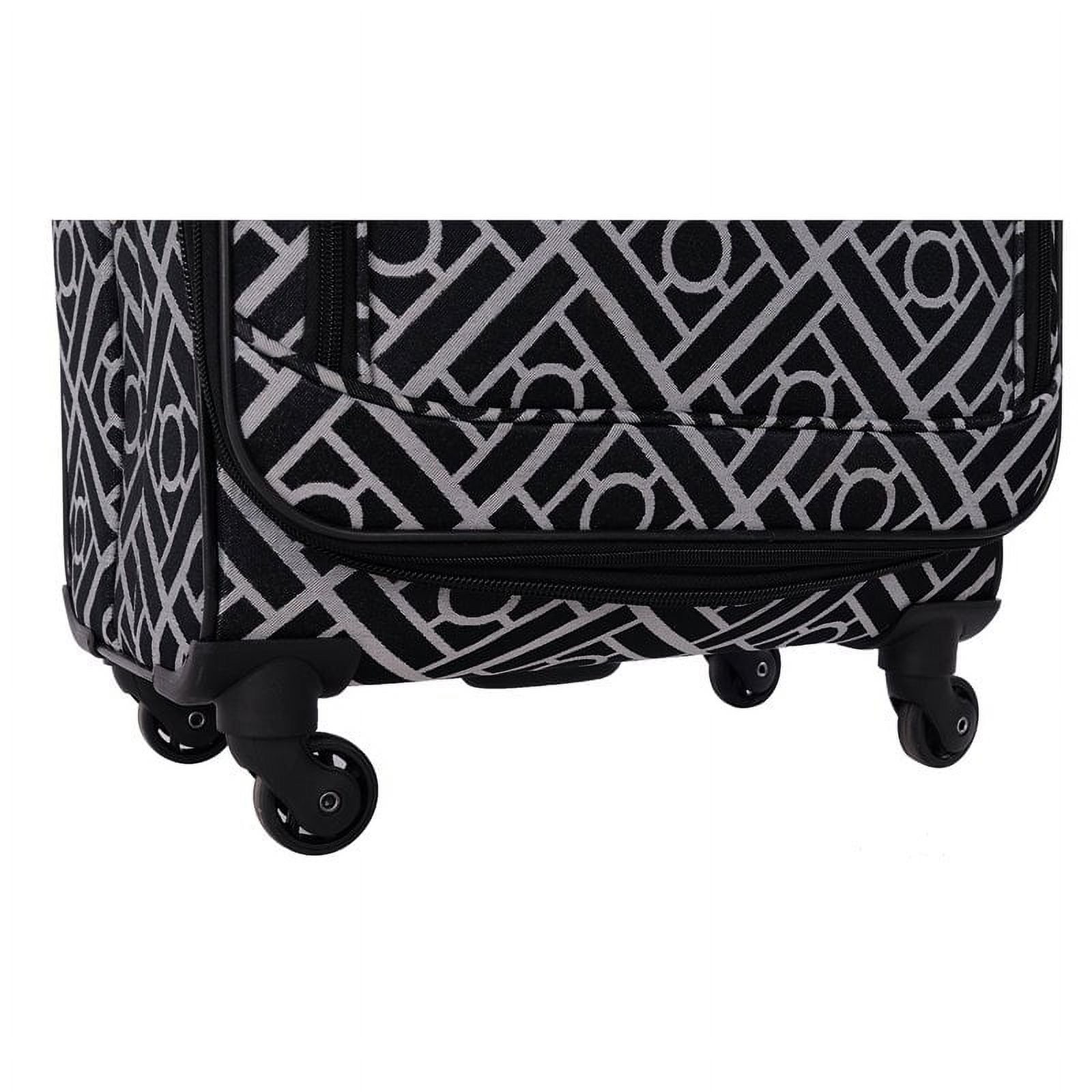 Long Lat Inc. AF 5P Astor Luggage Set Black White