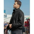 thumbnail image 4 of FLAVOR Men's Real Leather Bomber Casual Jacket (Small, Black), 4 of 6