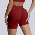 thumbnail image 2 of Womens Gym Shorts Ladies Workout Seamless Scrunch Lifting Shorts High Waisted Gym Yoga Basketball Shorts Women Red M, 2 of 5