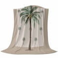 thumbnail image 6 of Palm Trees Blanket Soft Cozy Warm Throw Blanket for Couch, Plush Fuzzy Flannel Fleece Blankets for Sofa, Brown Tropical Plants Summer Green Bed Blankets Lightweight Gifts for Women, 50"x80", 6 of 9
