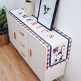thumbnail image 5 of Independence American Gnomes Balloon Table Runner 120 Inches, Wooden Stripes Red Blue Bed Runner Dresser Scarves Tabletop for Indoor Outdoor Parties/Ceremony/Banquet, 13"x 120", 5 of 8