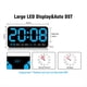 thumbnail image 2 of Reloj de Pared Digital Grande, 9,5 Pulgadas, Reloj Despertador LED con Dígitos Grandes, Horario de Verano, para Sala de Estar, Dormitorios, Decoración de Aula, Azul, 2 of 5