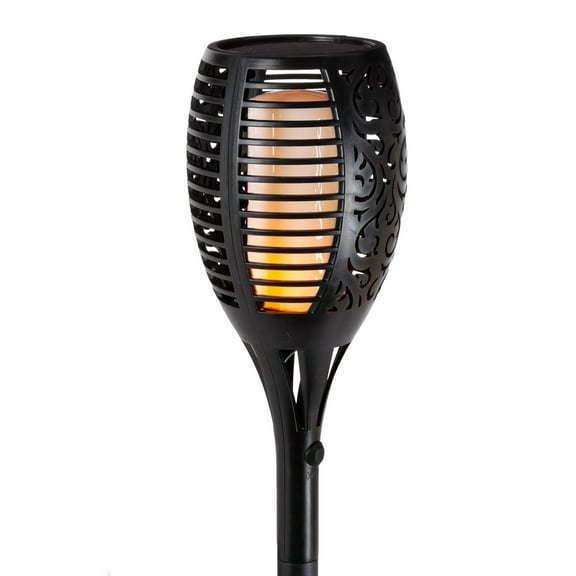 30.7 Inch Outdoor Solar LED Tiki Torch Lantern