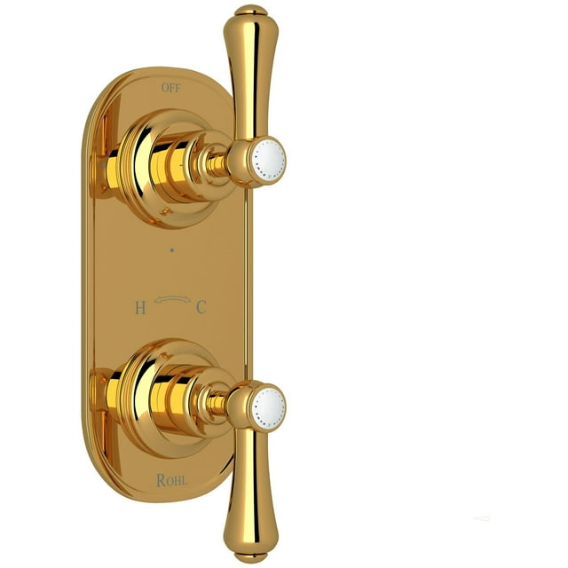 Perrin And Rowe U.8785Lsp/To Georgian Era 5 Function Thermostatic Valve Trim Only - Brass