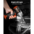 thumbnail image 6 of Impact Driver, 1/4 Inch, 3000 RPM Max Speed, 12 V Brushless Motor, Electric Cordless Impact Driver Kit with Battery and Charger, 20 Bits, LED Work Light, for Furniture, Electrical, Home Repairs, 6 of 8