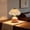 Pink, variant on French Vintage Table Lamp with Ruffled Gold Speckled Glass Lampshade,Round Ball Base Options,Rust-Proof and Delicate Luxury Texture for Nightstand,Dresser,Window Sill(White)