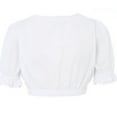 thumbnail image 4 of Aobny Womens Fitted Tshirt Crop White Plus Size Blouse Crew Neck Short Sleeve Tops for Women,XL, 4 of 5