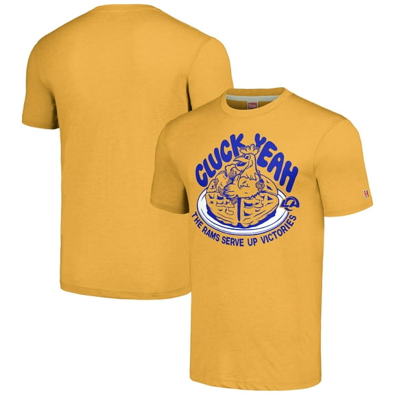 Unisex Homage Gold Los Angeles Rams NFL x Guy Fieri-s Flavortown Tri-Blend T-Shirt