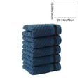 thumbnail image 3 of 100% Cotton Solid Color Towel Set (Navy Blue), 5-Piece Thickened Soft Absorbent Towels, Home Bathroom Towel Collection, Ideal for Daily Bathing & Face Washing, 3 of 6
