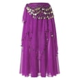 thumbnail image 5 of Womens Belly Dance Skirt High Waisted Chiffon Midi Skirts Belly Dancing Skirt Coin Skirts Rave Outfits, 5 of 5
