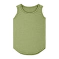 thumbnail image 4 of Splozh Girls Camisole 3-14 Years Solid Color Summer Athletic Dance Undershirts Cami Tank Tops Girls Cami Dance Tank Tops for Girls,Green,11-12 Years, 4 of 5