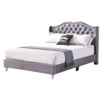 Glory Furniture Joy G1931-QB-UP Queen Upholstered Bed , GRAY