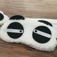 thumbnail image 5 of Cute Panda Eye Mask, 2Pcs Soft Fluffy Light Weight Sleep Shade Cover Rest Blindfold for Travel SleepingAid Novelty Sleep Sleepover Party, 5 of 8
