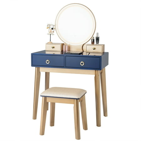 Costway Vanity Makeup Table Touch Screen 3 Lighting Modes