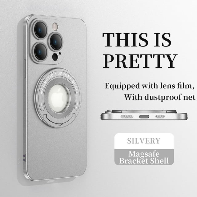 Magnetic Case for iPhone 14 Pro Max 6.7", Foldable Kickstand Bracket Work with Magnetic Car Mount Lens Film Protection Slim Shockproof Case,Blue