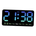 thumbnail image 3 of Reloj despertador digital, reloj electrónico, relojes LED de escritorio grandes, reloj de pared, reloj despertador LED de escritorio para dormitorio, Azul, 3 of 8