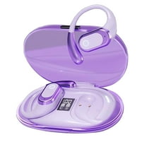 LACKUST Earhook Sport Earbuds - Bluetooth 5.4, 6-8H Playtime, Low Latency, Type-C Fast Charging - True Wireless for Running Gym - Purple