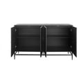 thumbnail image 5 of 59.8" Sideboard Buffet Storage Cabinet With 4 Doors, Metal Legs, Adjustable Shelves Wooden Cabinet, Buffet Server Cabinet For Kitchen, Bedroom, 5 of 9