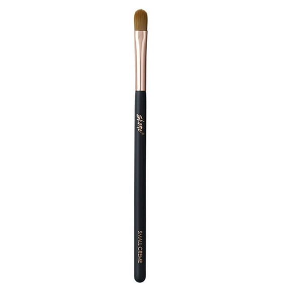 Skone Cosmetics Small Creme Makeup Brush - Luxe Premium Rose Gold and Synthetic Black Small Creme Brush Used To Blend Foundation - Professional Grade Nylon Small Creme Make Up Brush - Precision Eye Br