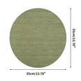 thumbnail image 2 of Unique Bargains 2 Pcs Round Bamboo-like Texture Placemat Green, 2 of 5