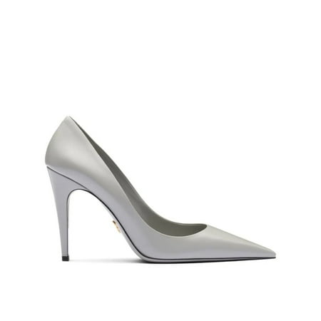 Prada Woman Brushed Leather Pumps Grey Sizes IT 34-50 2/3