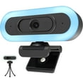thumbnail image 2 of 2K 50FPS Webcam for PC/, Computer Camera with Fill RGB Lights, 2 Noise-Canceling Microphone, Autofocus and Tripod for Meeting, Live Streaming, Video Calls, Gaming, Works with Zoom, Skype, Teams, 2 of 10